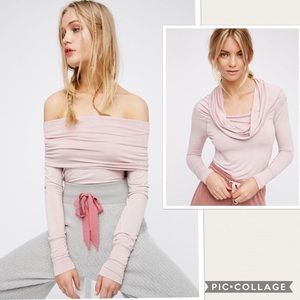 NWT Free People Cosmo Cowl Off Shoulder Top